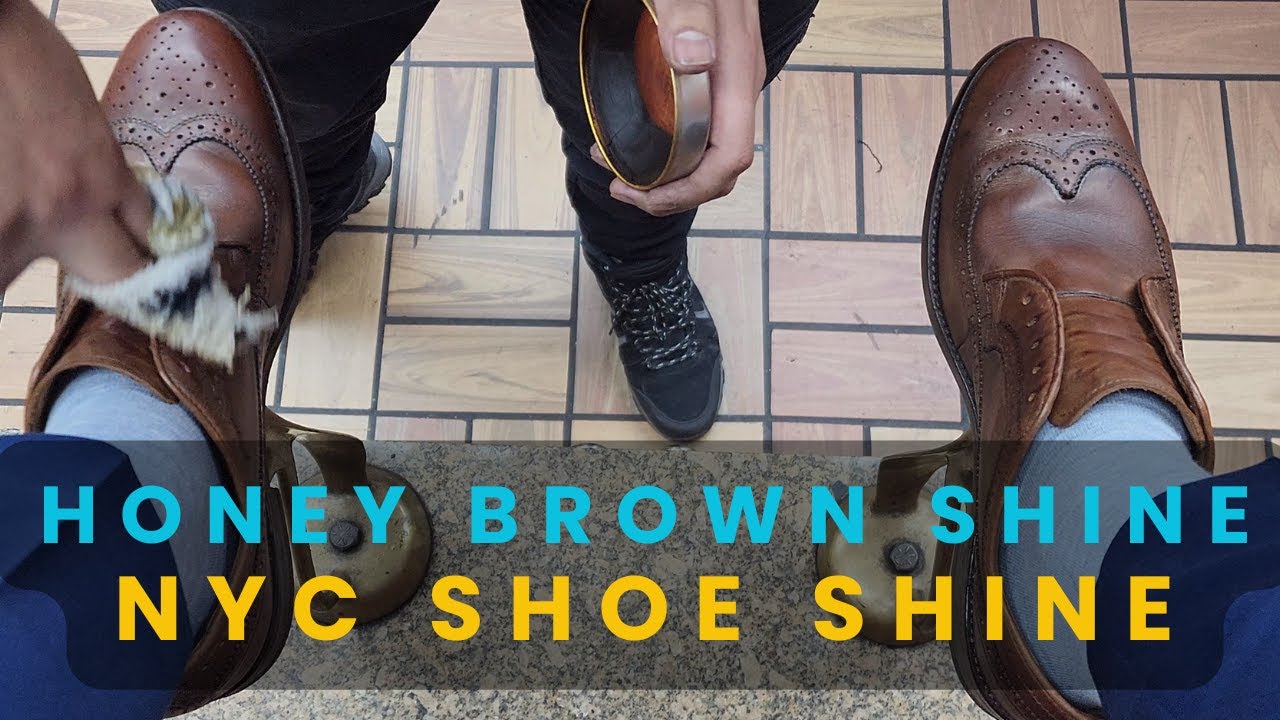 Honey Brown Shoe Shine!  | NYC Shoe Shine