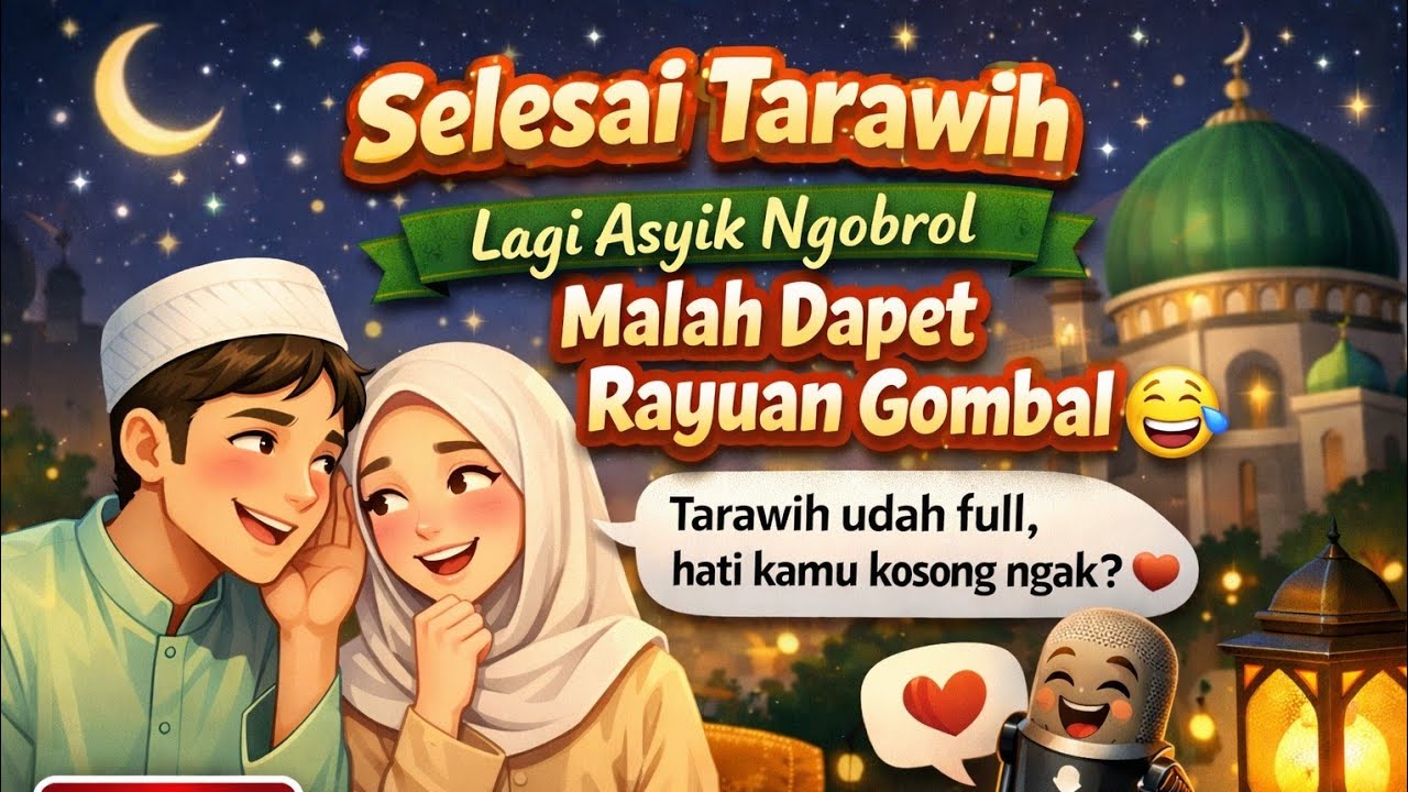 Selesai tarawih Lagi asyik Ngobrol malah dapet rayuan gombal🤣🤣