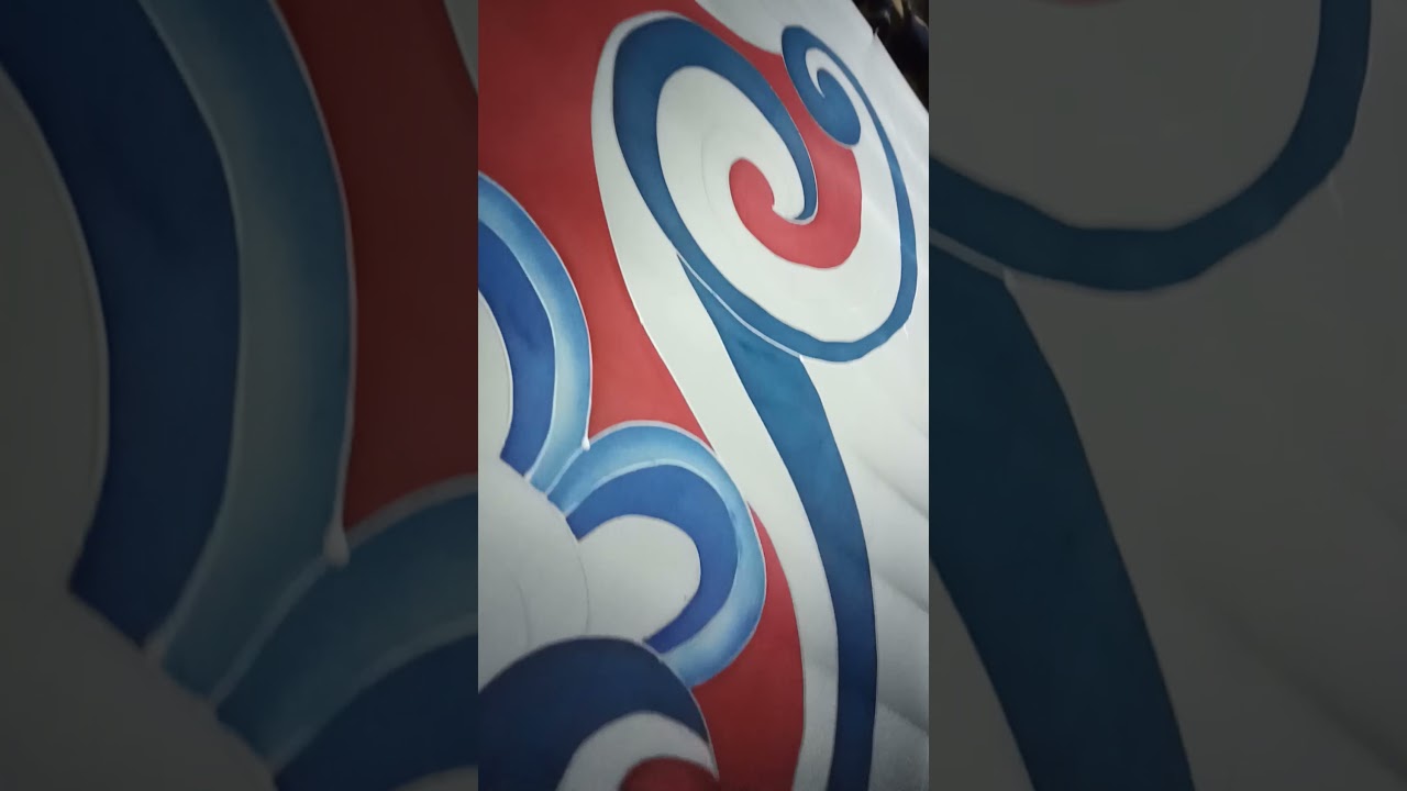 silk painting. Inspiration "Spirals"