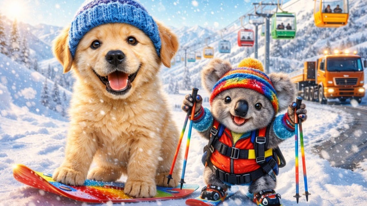 “Golden Puppy’s Snowy Mount Buller Adventure ❄️ | Jeep Stuck, Midnight Rescue & Happy Ending 🐶🐨🏔️🚙”