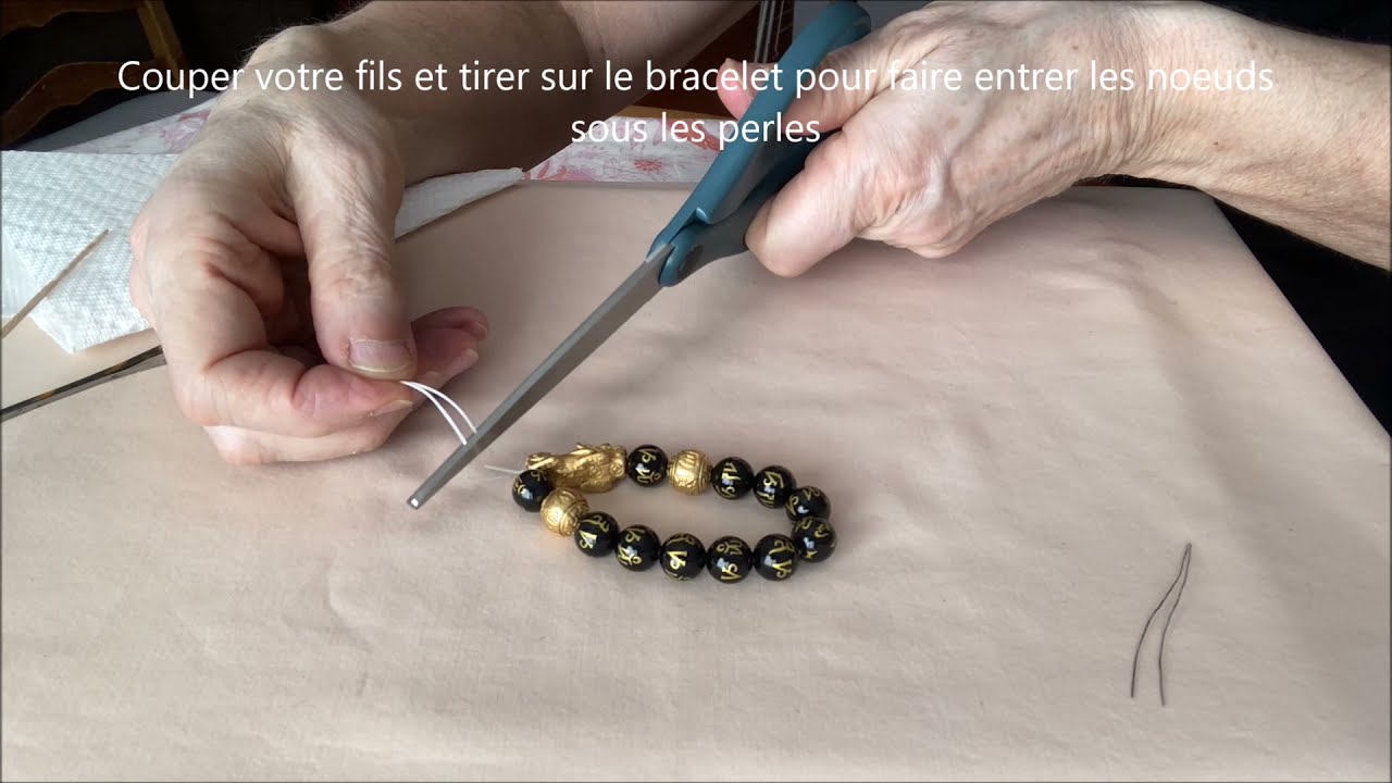 Buddha power bracelet how to shorten.Comment racourcir votre feng shui black obsidian bracelet .