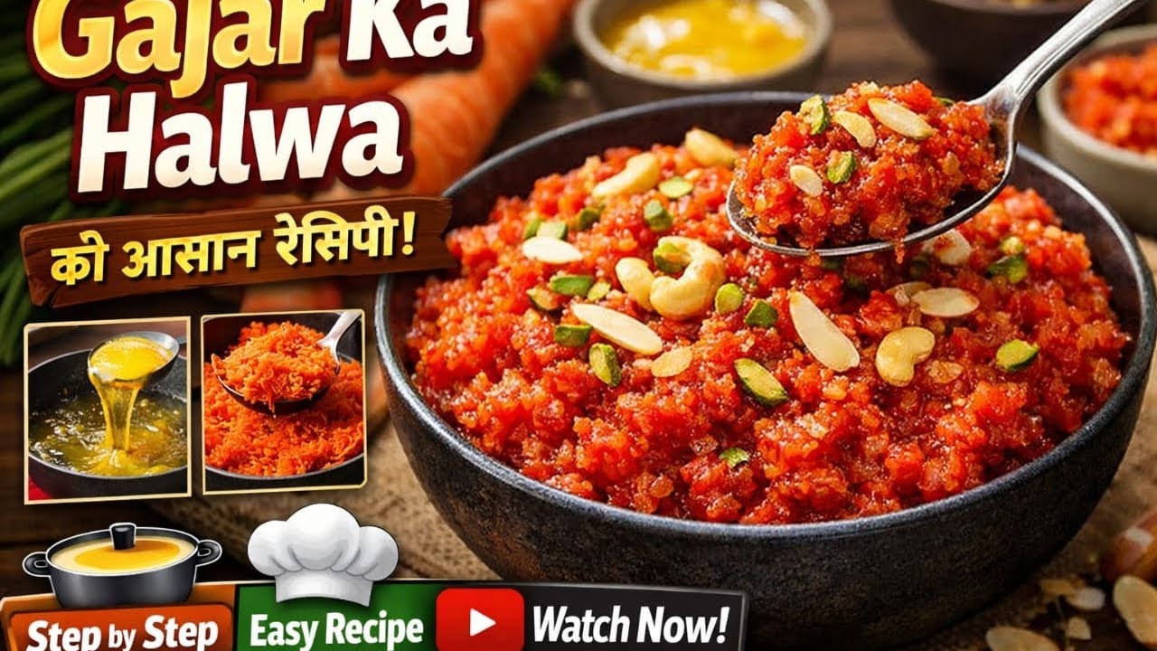 😋 Sirf 30 Minute Mein Banaaye Perfect Gajar Ka Halwa | Easy Gajar Halwa Recipe | Halwai Style🥕🧑‍🍳💯