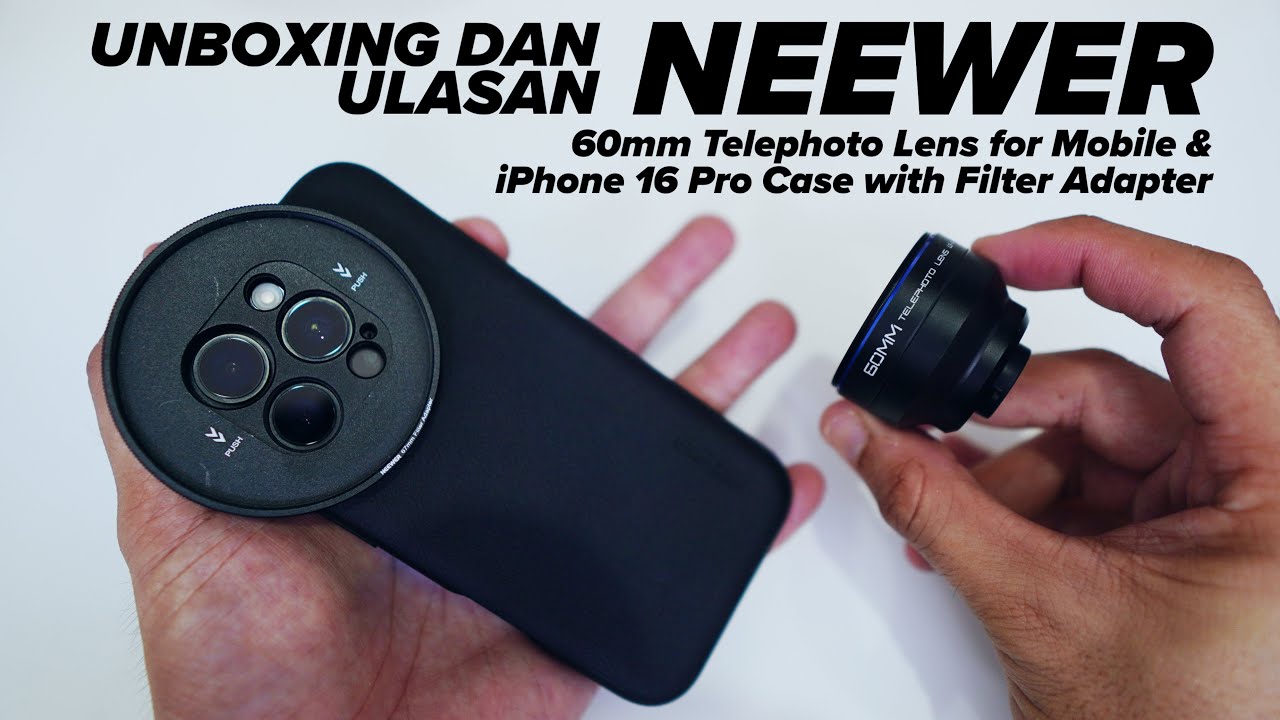Neewer Mobile Phone Telephoto Lens dengan iPhone 16 Case