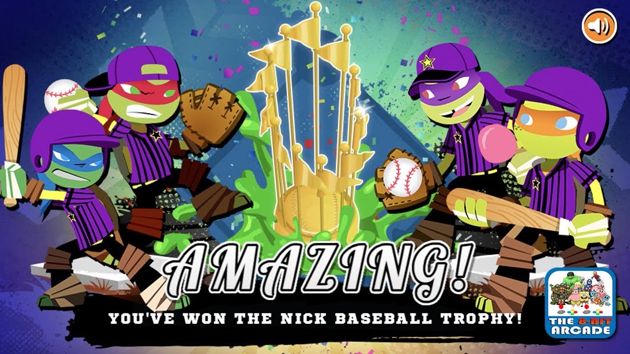 Nick Baseball Stars - Raphael wins the Nick Baseball Trophy (Nickelodeon Games)