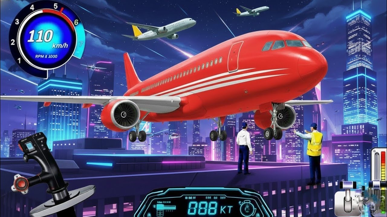 Flight Airplane City Pilot Simulator 3D - Franklin Purchase - Hawai Jahaj Games - Android Gameplay 