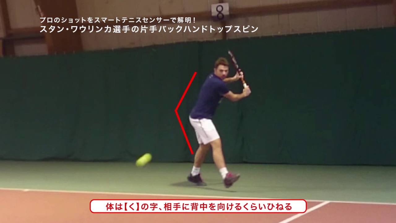 ワウリンカ選手の片手バックハンドトップスピン凄さの秘密！[プロのショットをスマートテニスセンサーで解明！]