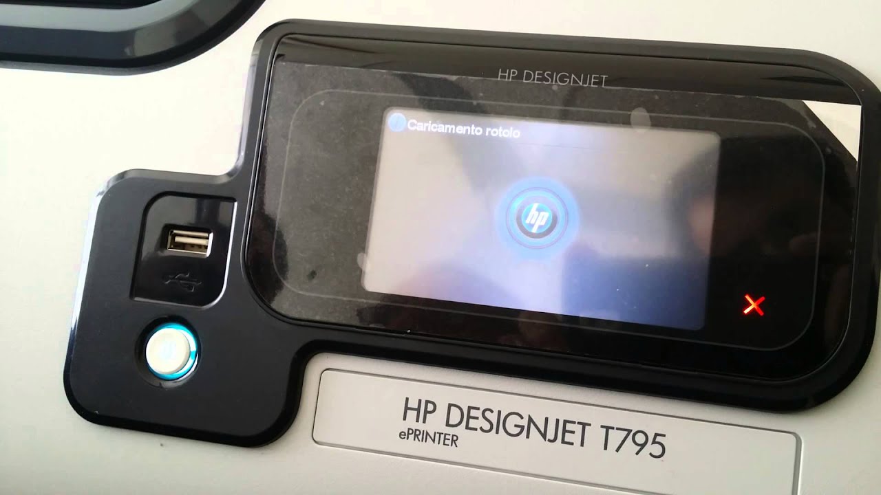 Designjet T795 - Caricamento rotolo