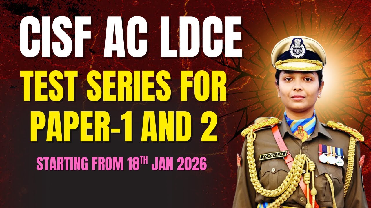 CISF AC LDCE 2026 Test Series for Paper-1 and Paper-2