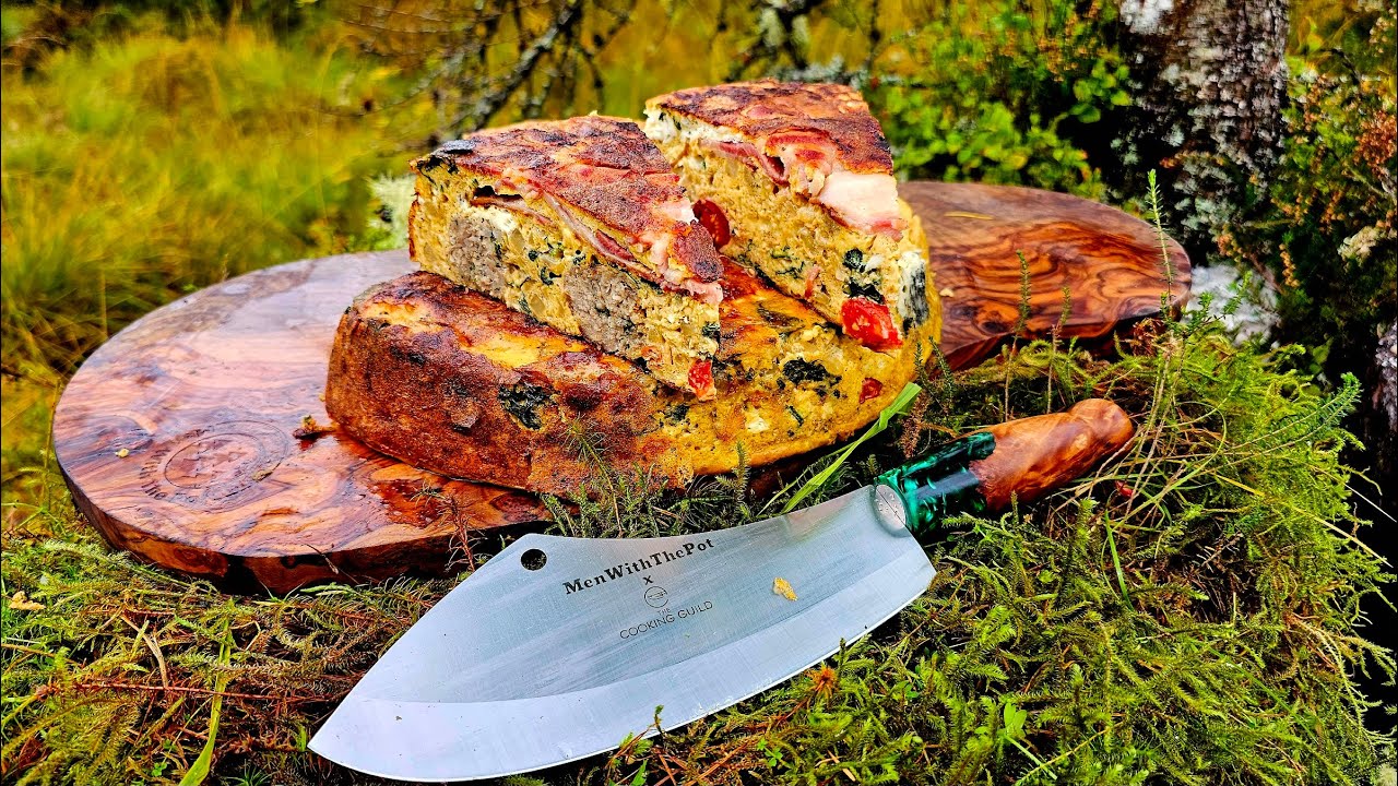 This breakfast is loaded with proteins (FRITTATA, ASMR, CAMPING)