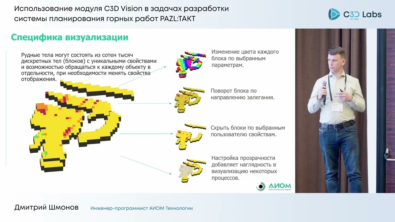 Использование C3D Vision в задачах разработки системы планирования горных работ PAZL:TAKT
