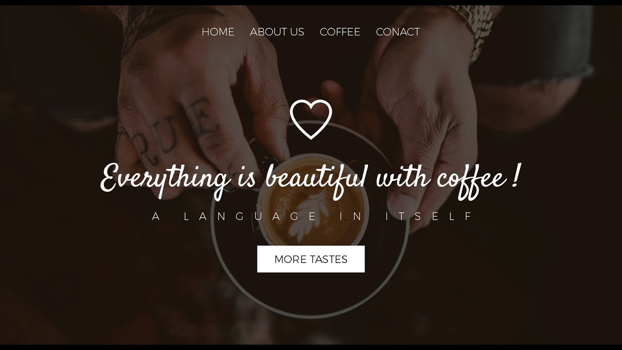 Web Design // Coffee Shop // Speed Art + Speed Code
