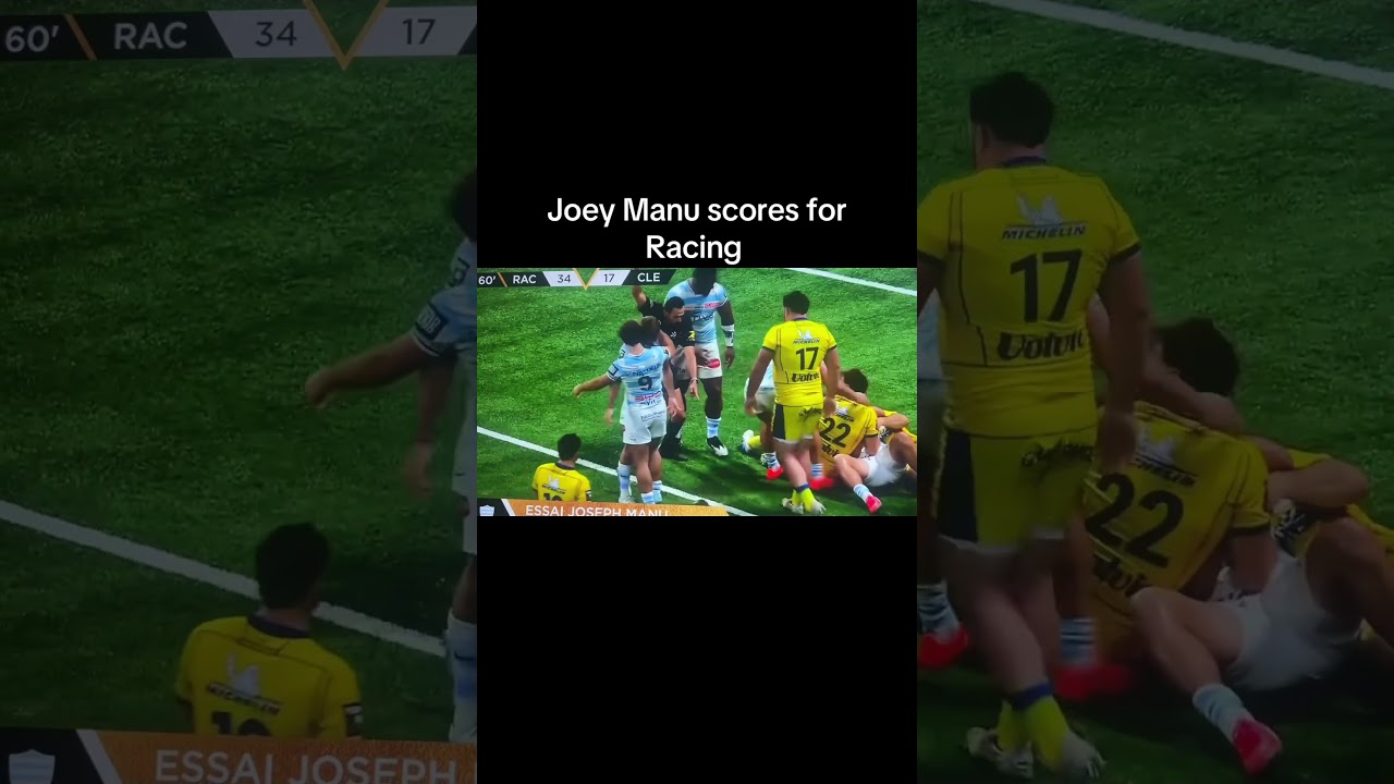 Joey Manu first try for Racing