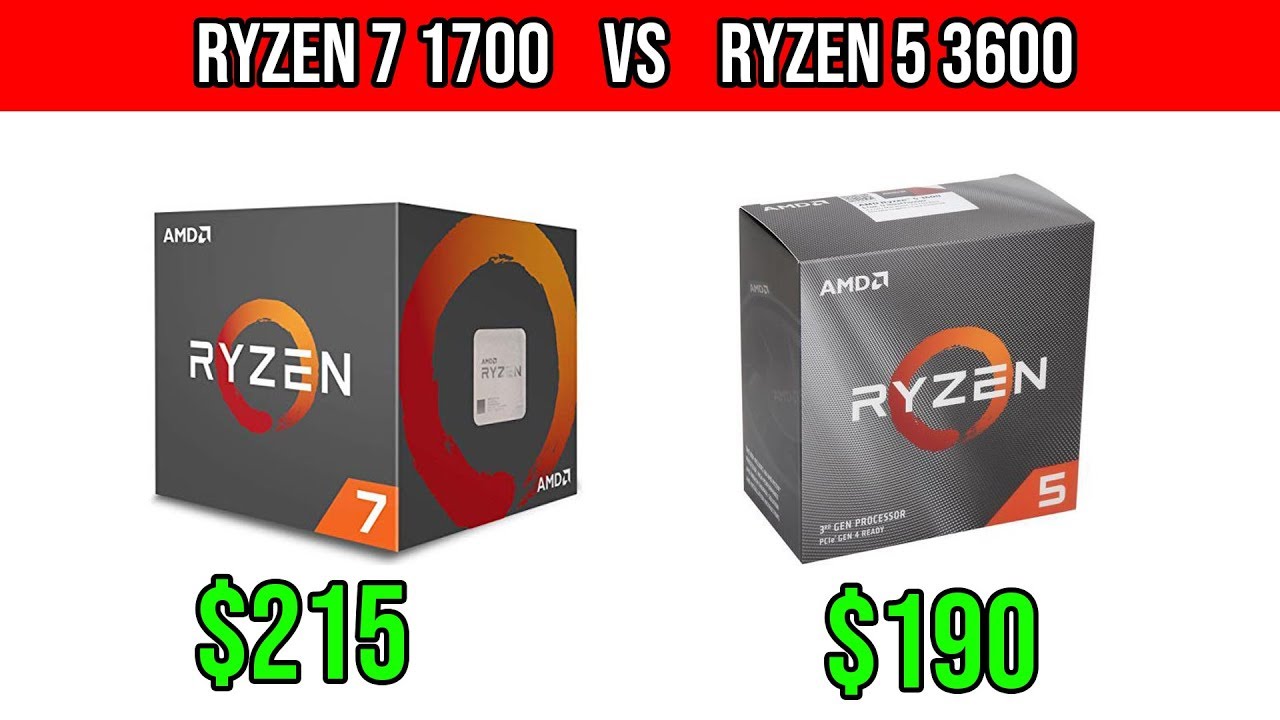 Ryzen 7 1700 vs Ryzen 5 3600 | 1080p ULTRA Settings