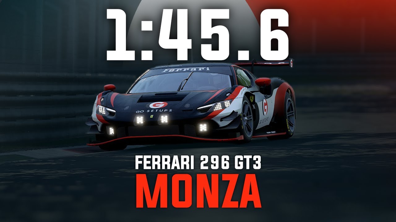 Monza 1:45.6 - Ferrari 296 GT3 - GO Setups | ACC 1.10.2