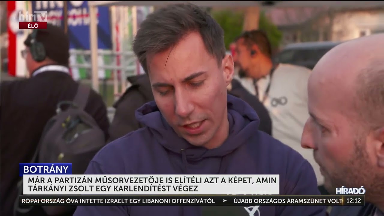 Már a Partizán műsorvezetője is elítéli azt a képet, amin Tárkányi Zsolt egy karlendítést végez