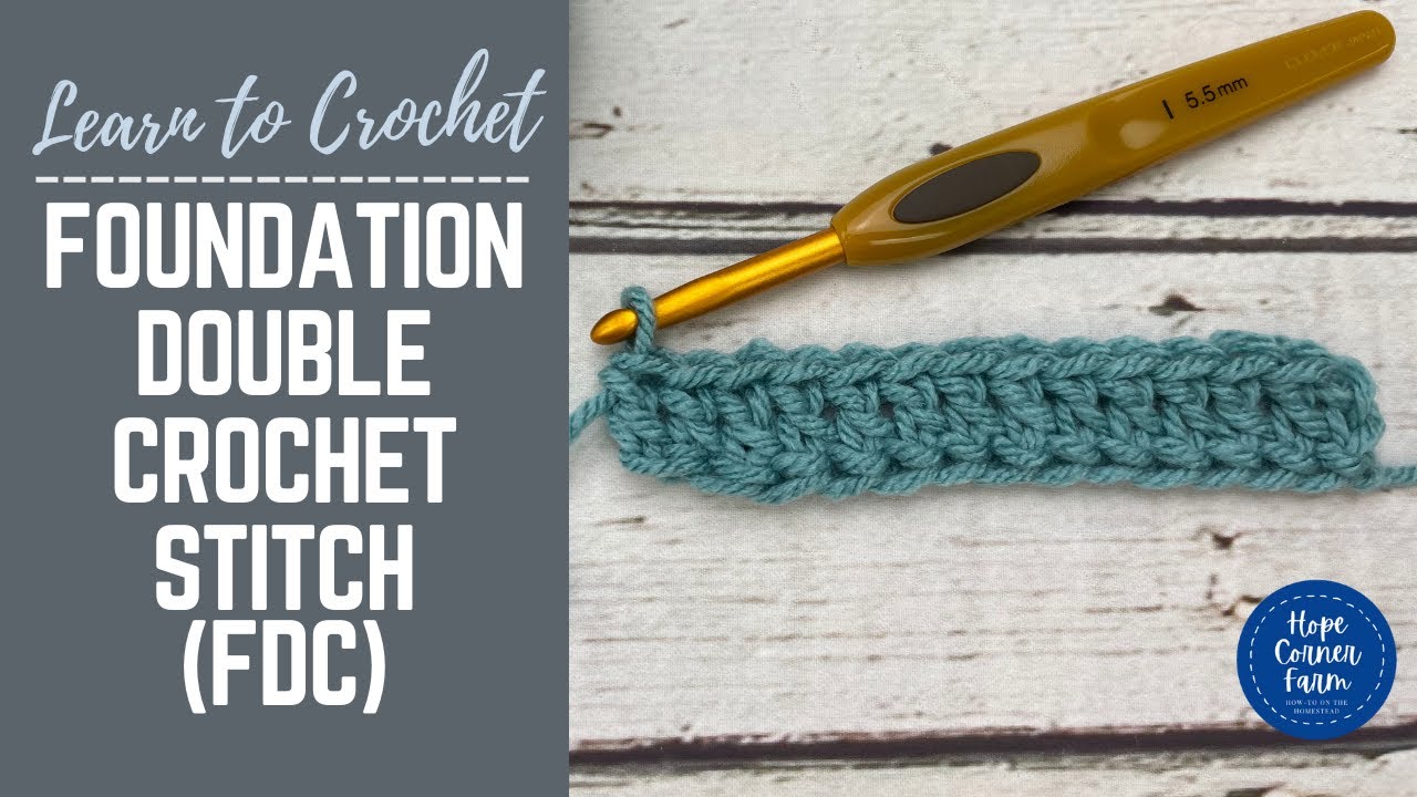 How to Foundation Double Crochet | SLOW INSTRUCTIONS | Double Crochet Chainless Foundation Stitch