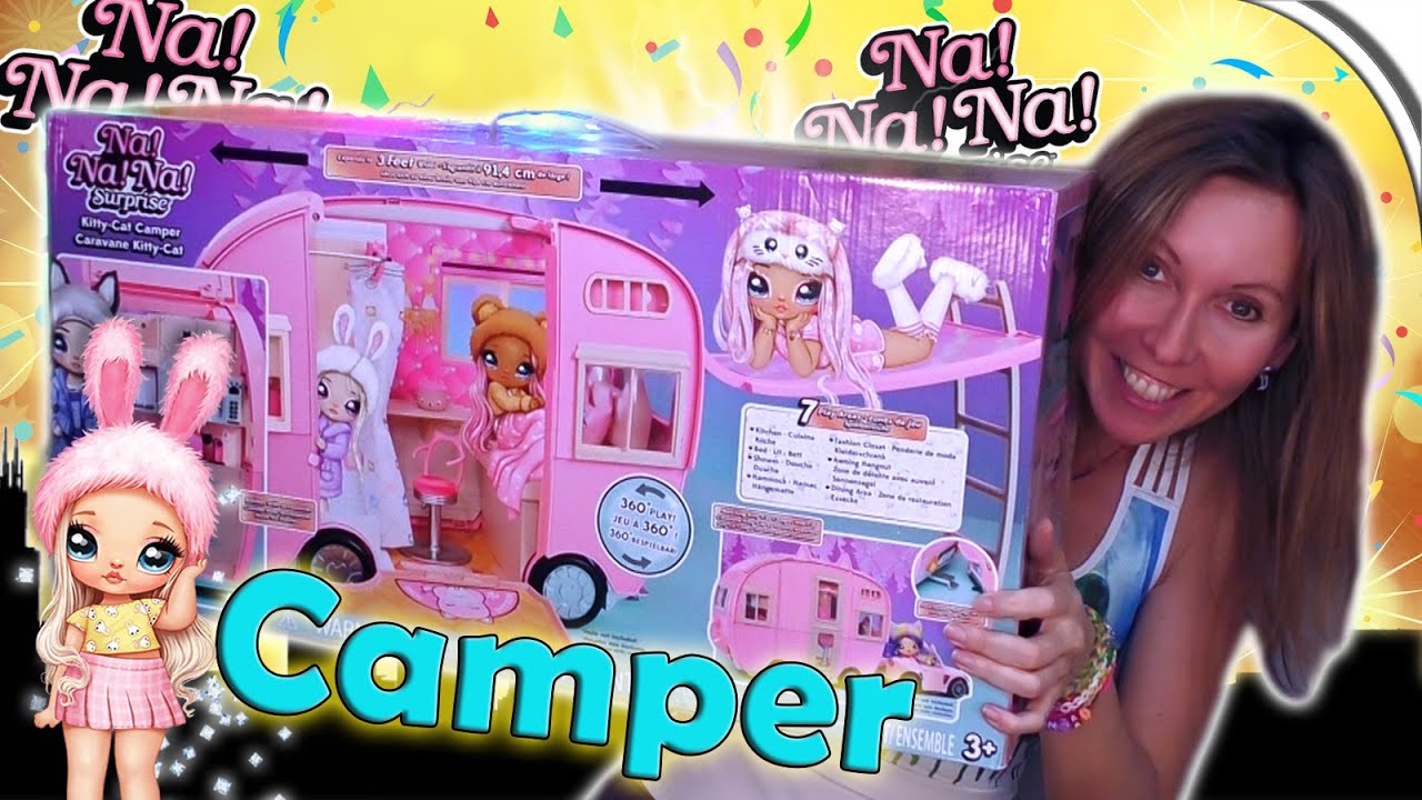 Urlaub im XXL Wohnmobil 🚌 Na Na Na Surprise Kitty-Cat Camper 🐈 Unboxing deutsch