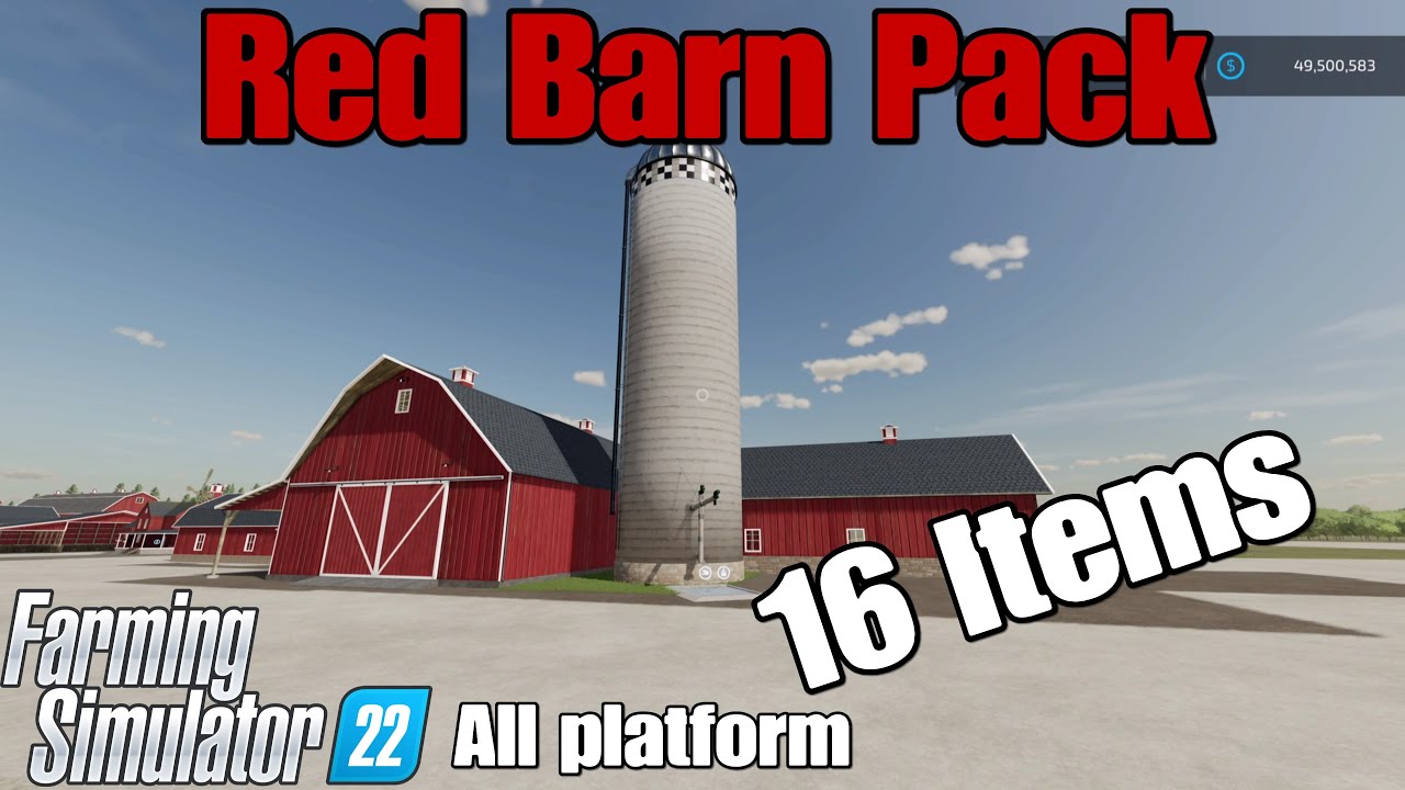 Red Barn Pack  / mod for all platforms on FS22
