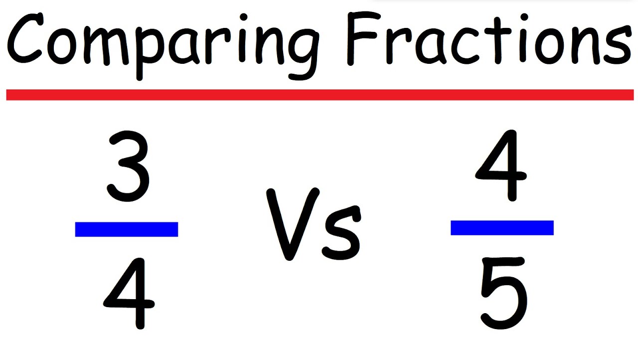 How to Compare Fractions with Different Denominators - Math