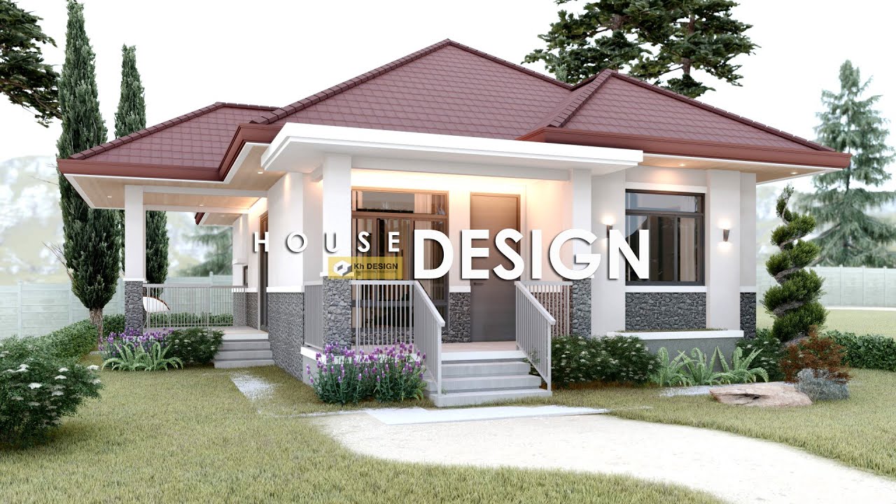 SIMPLE HOUSE DESIGN | BUNGALOW HOUSE 7.00m x 12.30m (86 sqm Total Floor Area) | 2 BEDROOM