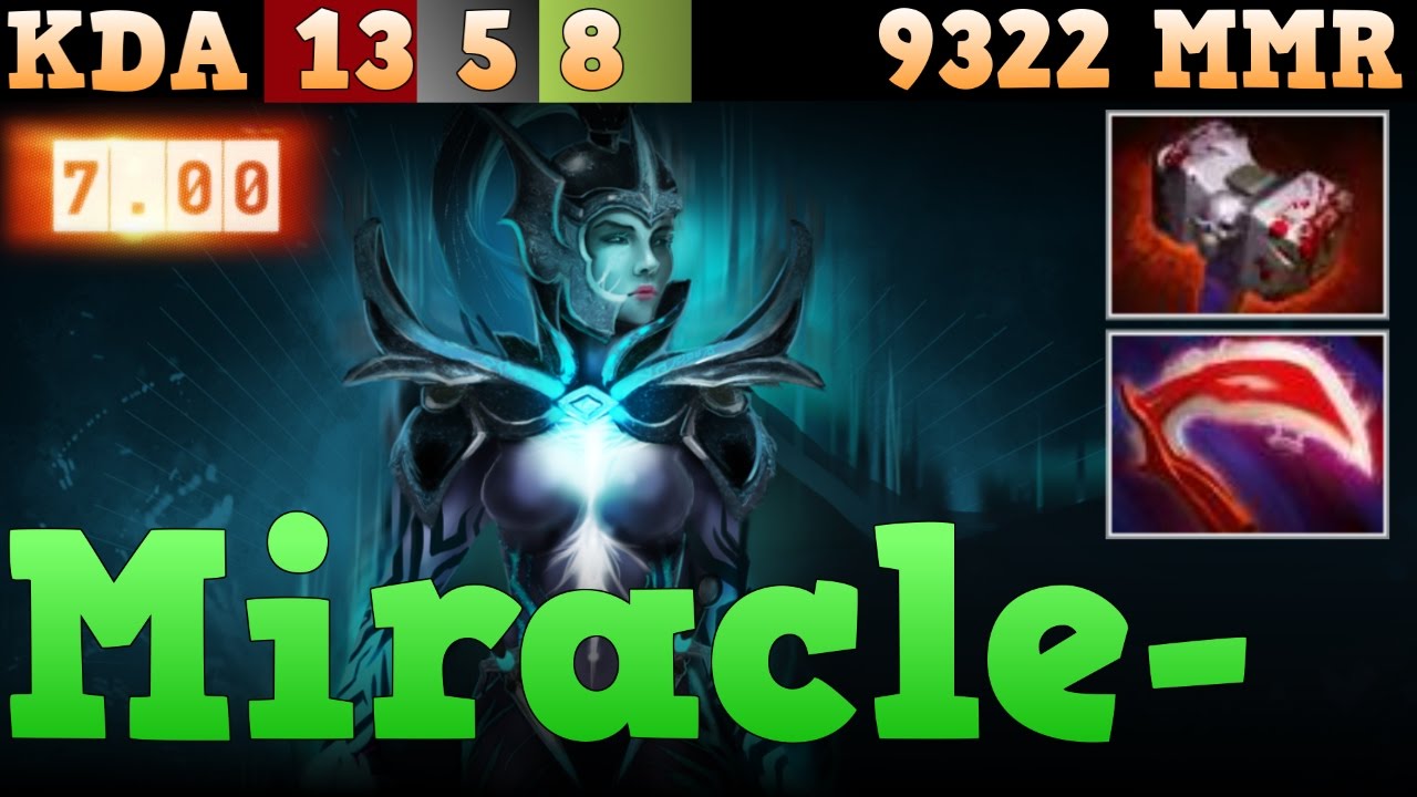 Back to top world Dota 2 leaderboard Miracle- PA Patch 7.05 mmr full game.