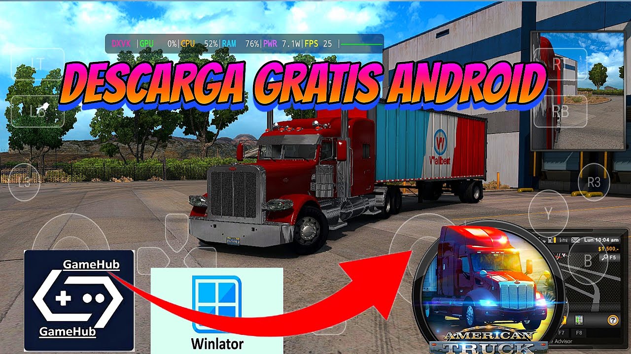 DESCARGA GRATIS AMERICAN TRUCK APP GAMEHUD DESDE ANDROID Y WINLATOR 