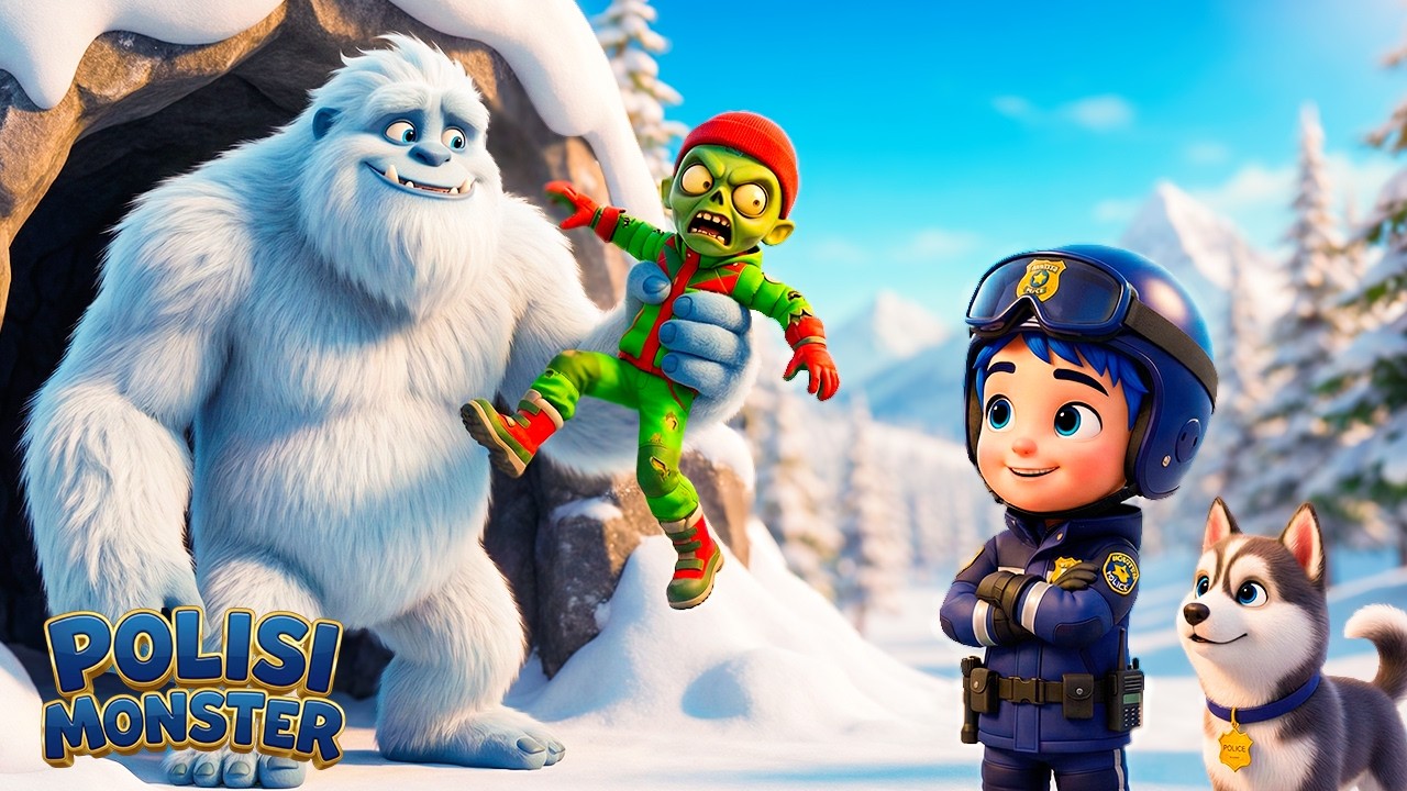 Polisi Monster 🚨❄️ | Lagu Anak & Kartun | Monster Police Indonesia