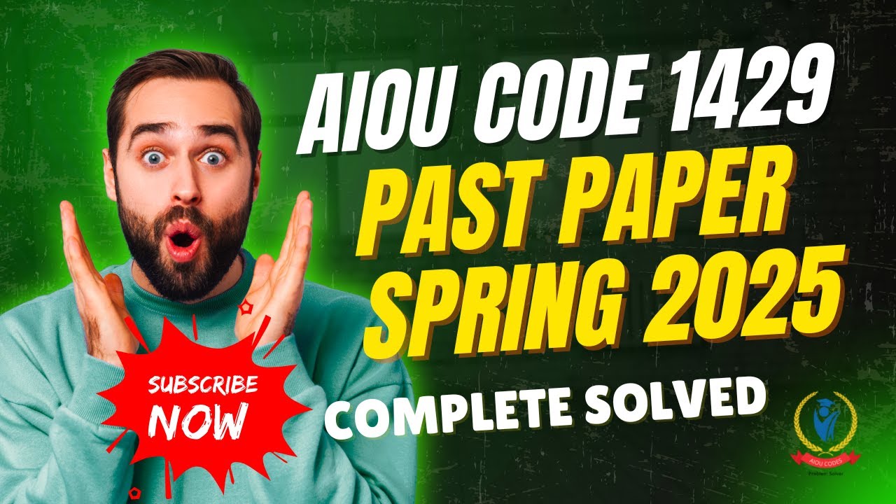 AIOU 1429 Past Paper 2025 Solved in Minutes | Smart Math Tricks for International Students