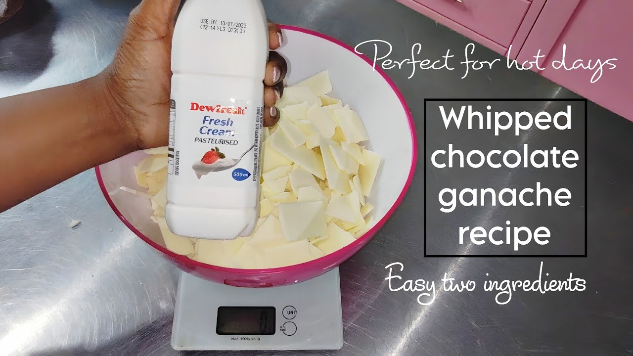 Whipped White Chocolate Ganache/ Two Ingredients