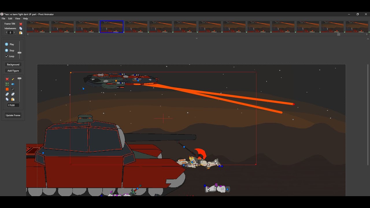 animating herc vs kami fight stream