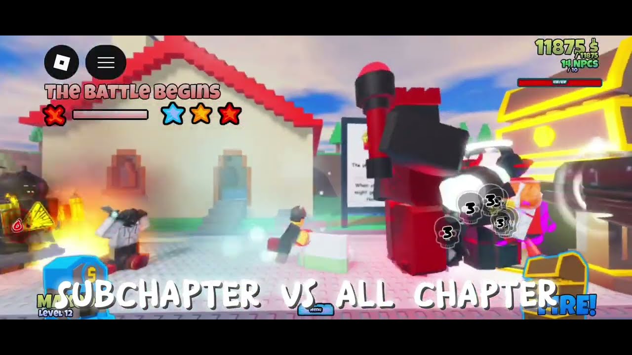 Subchapter vs all chapter (normal) #tbb #thebattlebricks #subchapter #3star #viral #turkey #disaster