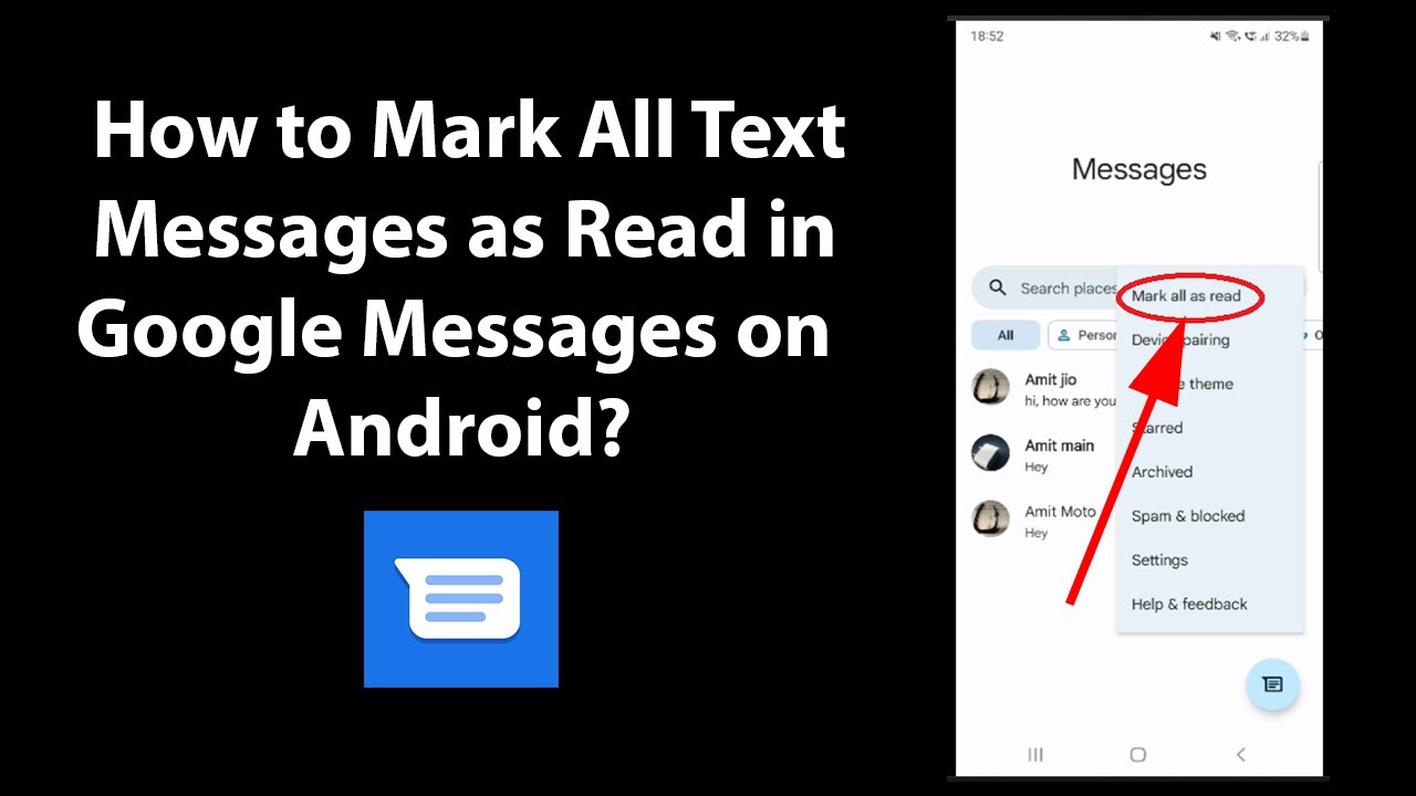 How to Mark All Text Messages as Read in Google Messages on Android?