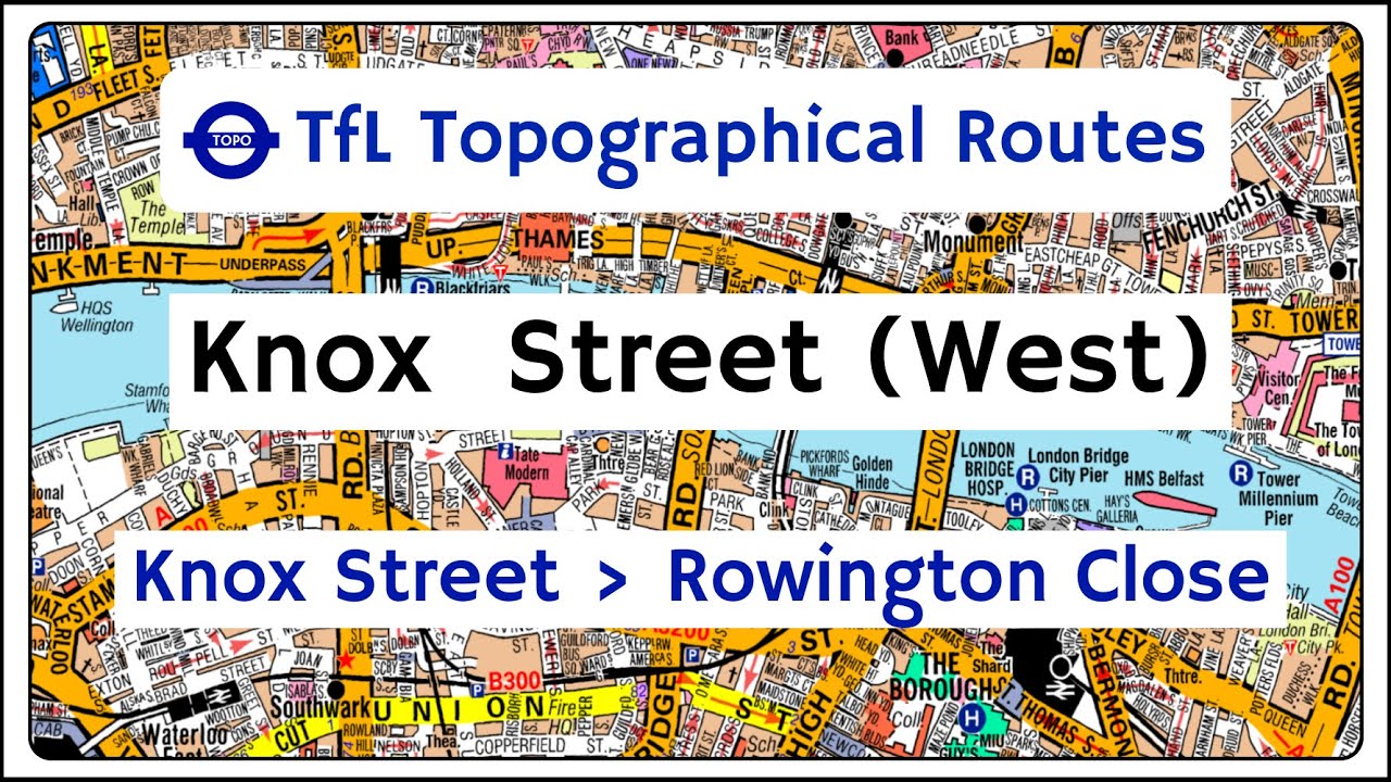 Knox Street - Knox Street to Rowington Close - Topographical Routes