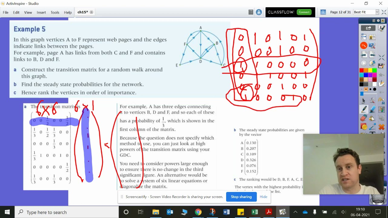 Ex15E: IB HL AI, Oxford; transition matrices for networks (GTU)