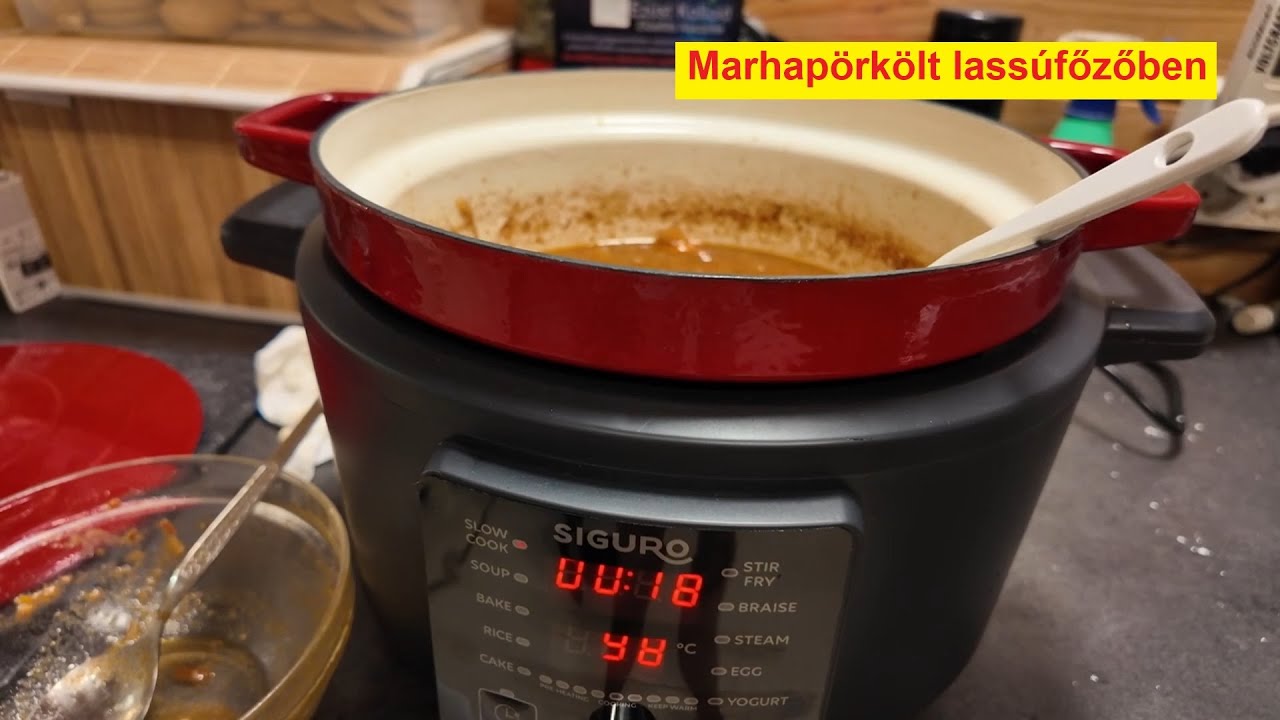 Lassú főző 2. rész. Marhapörkölt 🥩 8 óra alatt.🥣