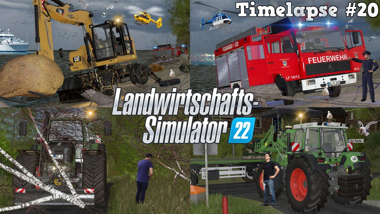 KATASTROPHENALARM an der OSTSEEKÜSTE? 🌪️🌊😰 Verzweifelte AUFRÄUMARBEITEN! 🚒💨 | [LS22] - Timelapse #20