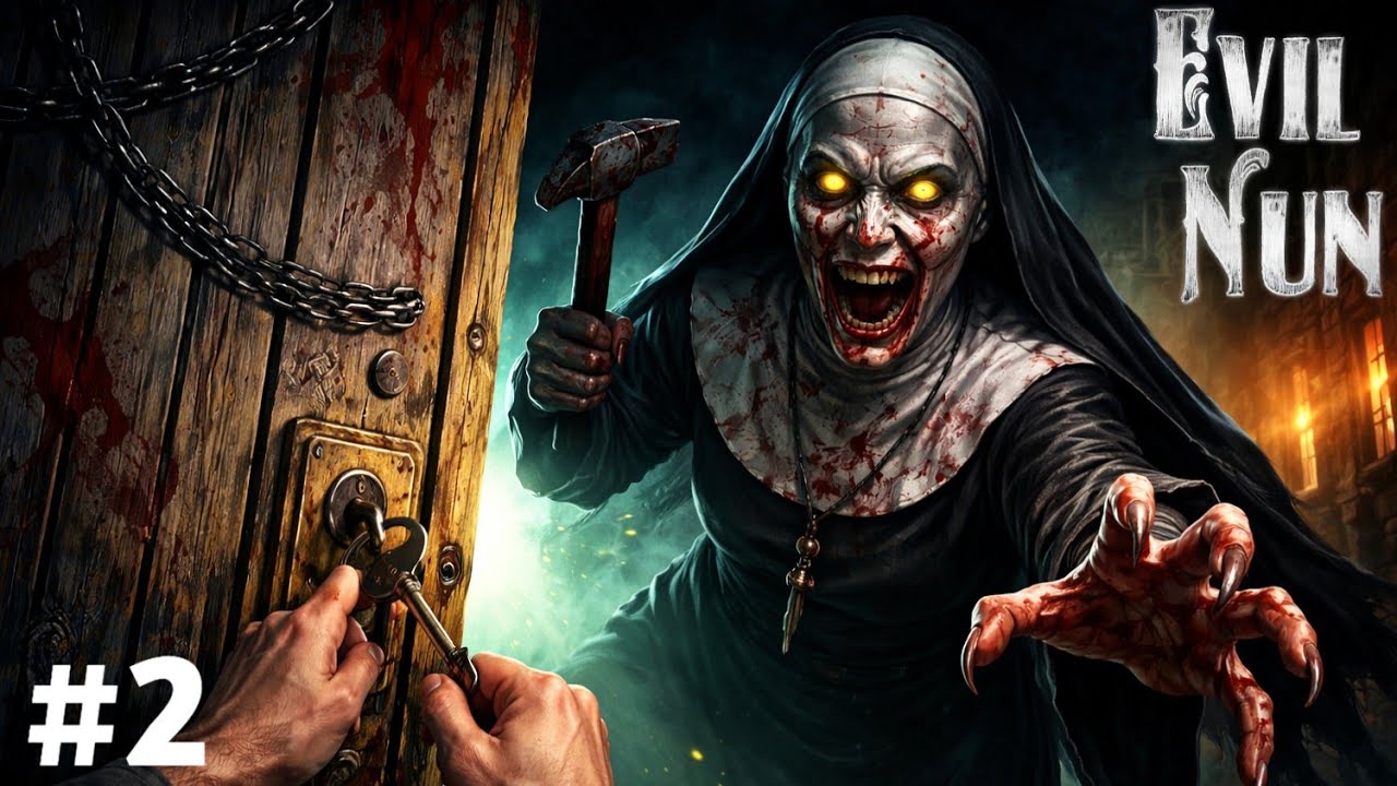 Evil Nun Almost Caught Me While Escaping From The Door ! | Evil nun ch 1 #2
