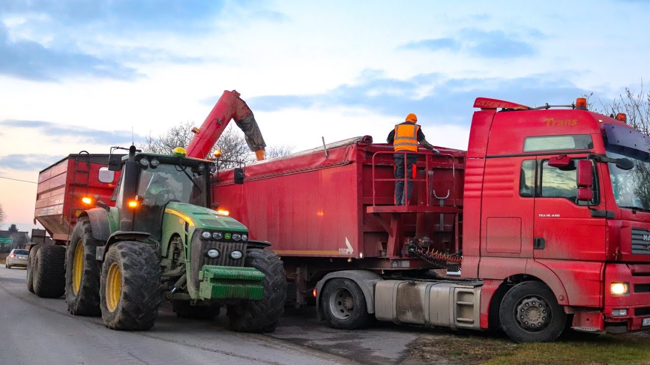 Koszenie Kukurydzy 🌽 2021 z Przyczepą Przeladowczą Metal-Tech PP20 - John Deere 8330 ✪Osinki AgroTv✪