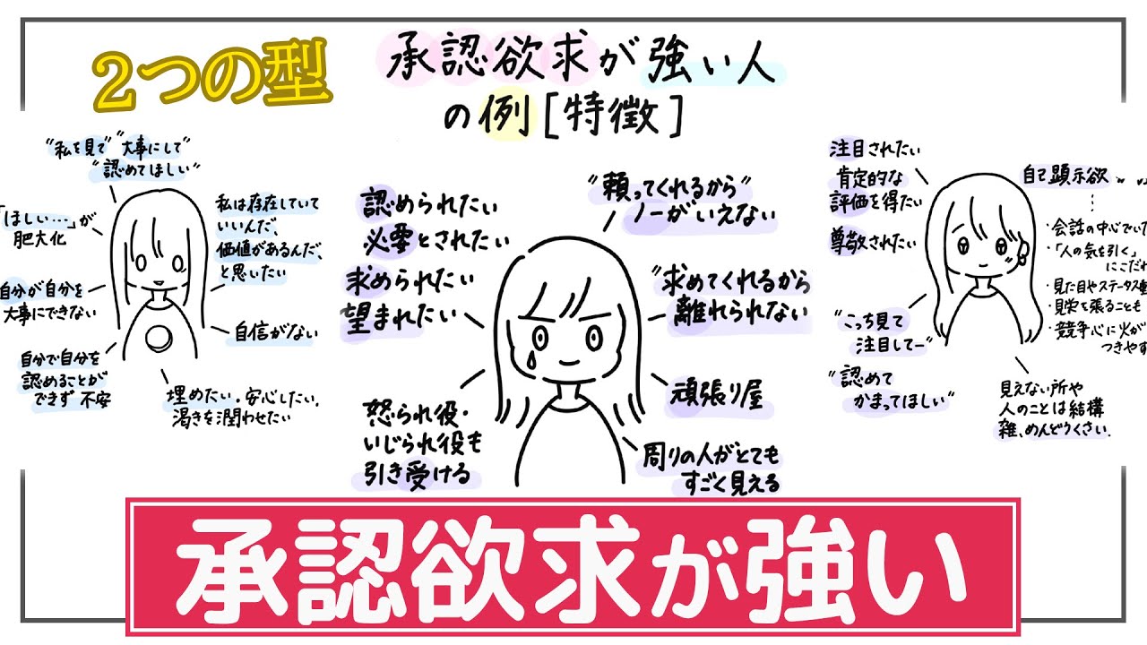 【承認欲求が強い人】「認められたい」という病。あなたや周りはどう？／すごいね特別だねと思われたい（賞賛獲得型）・孤立したくない取り残されたくない（拒否回避型）