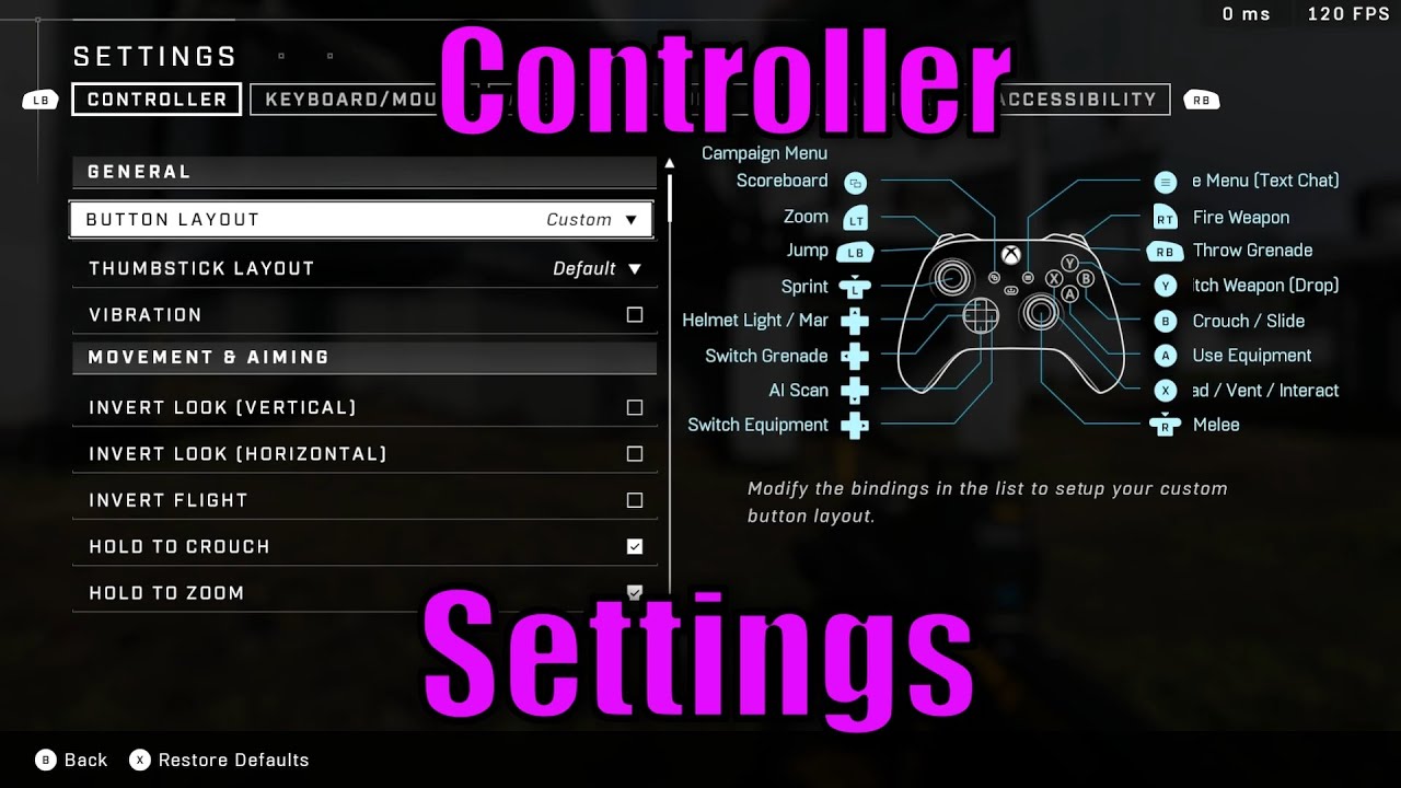 Halo Infinite Basic Settings Guide
