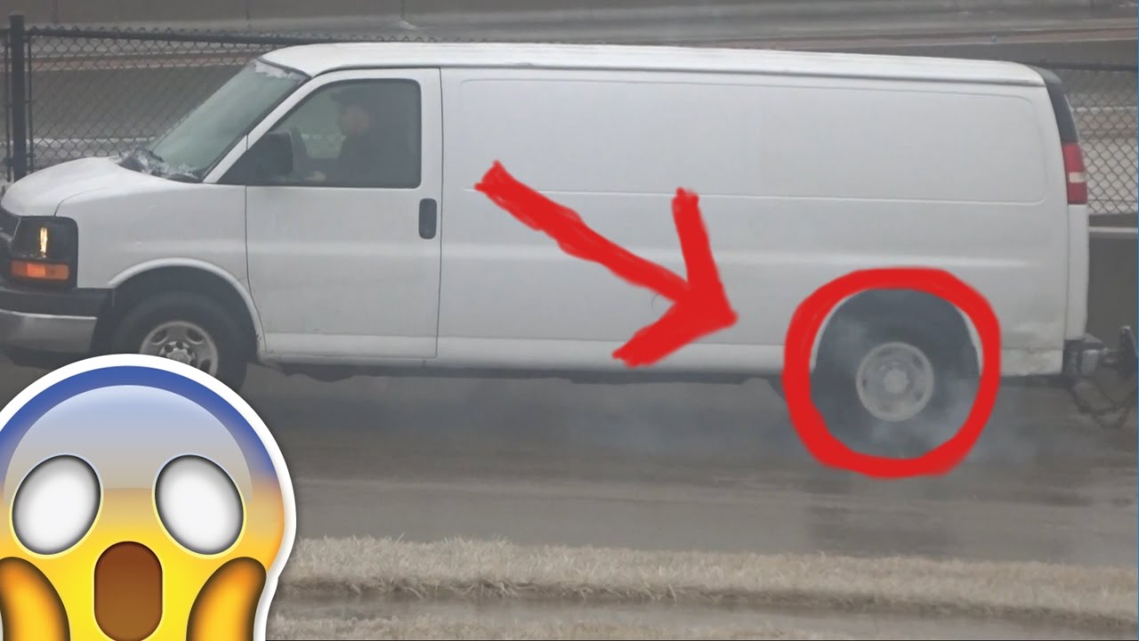 Crazy Iowa Weather - Van Stuck on Ice