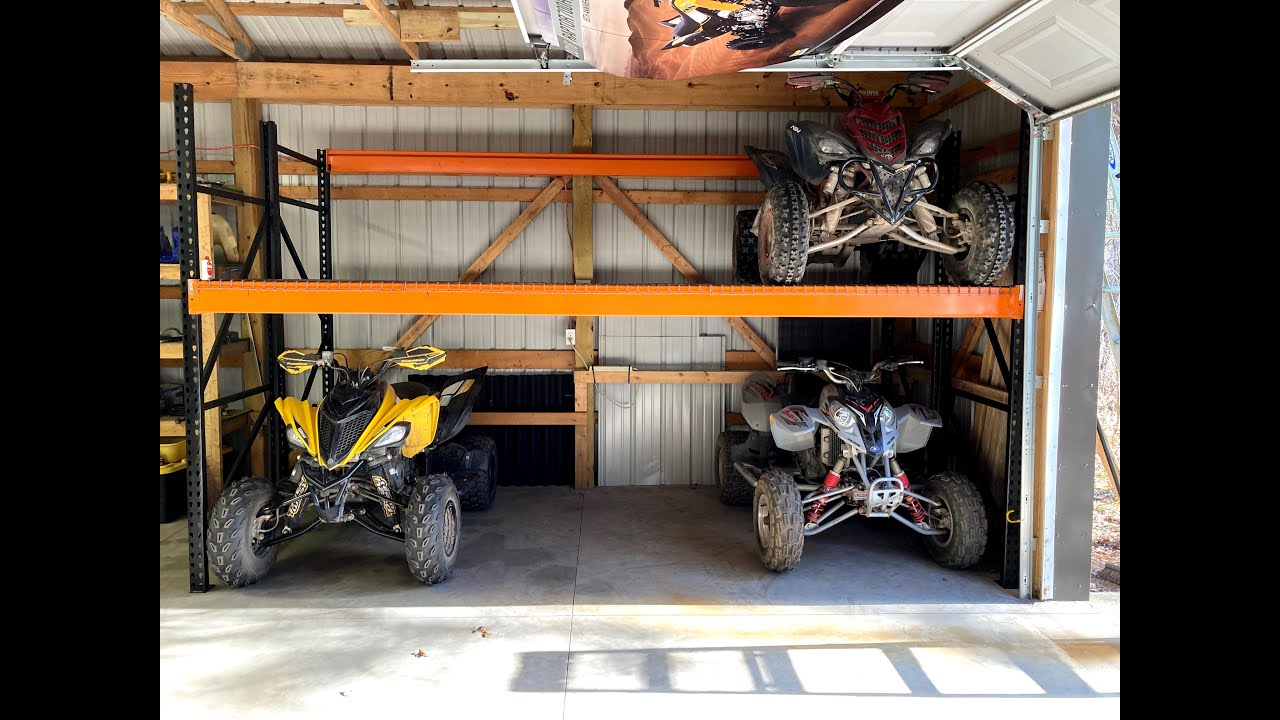 Pallet Racking ATVs in the barn - Part 1