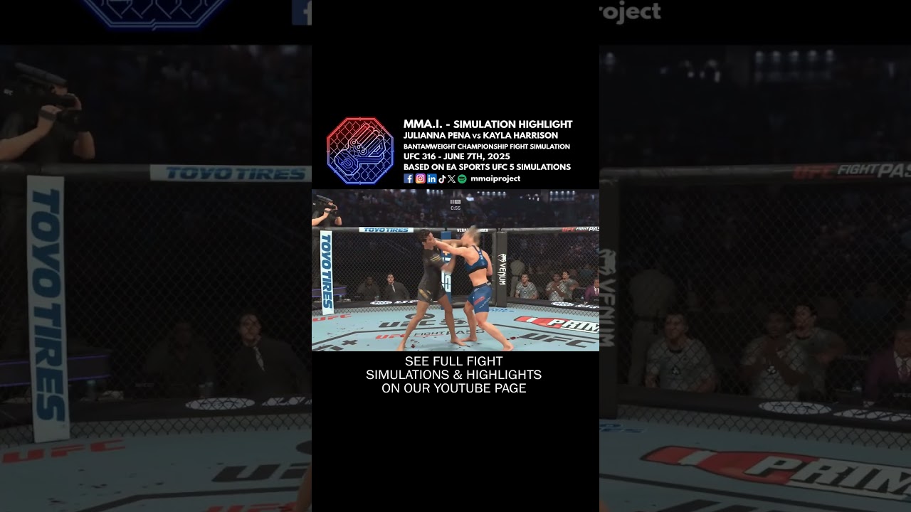 UFC 316 Julianna Pena vs Kayla Harrison BW Championship Fight Simulation Highlight 