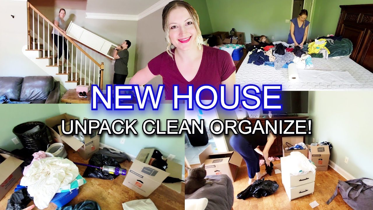 UNPACK AFTER MOVING // NEW HOUSE CLEANING // CLEAN AND ORGANIZE!