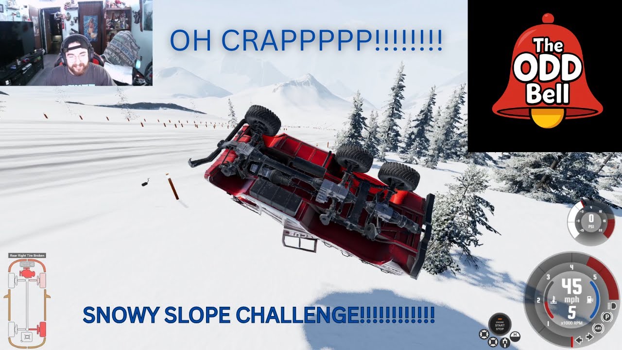 SNOWY SLOPE CHALLENGE IN BEAMNG!!!!! PART 1?????????
