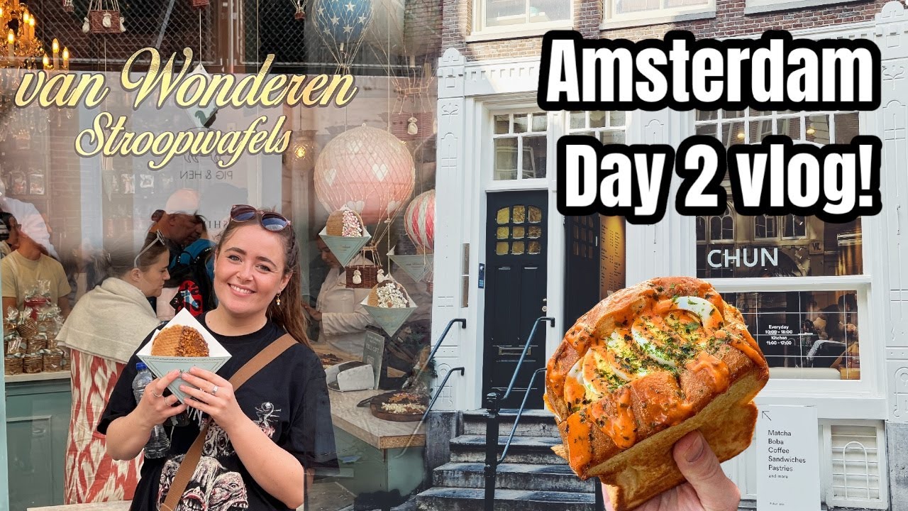 Amsterdam Mini Break Day 2 | Food Vlog! | Foodhallen, Chun Cafe and Febo! | August 2023