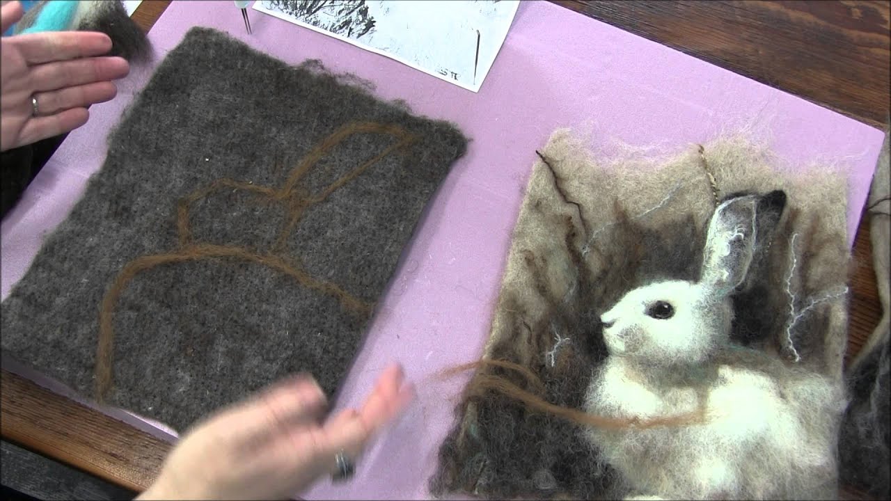 Needle Felted 2D Snowshoe Hare Part One: Layout and Background