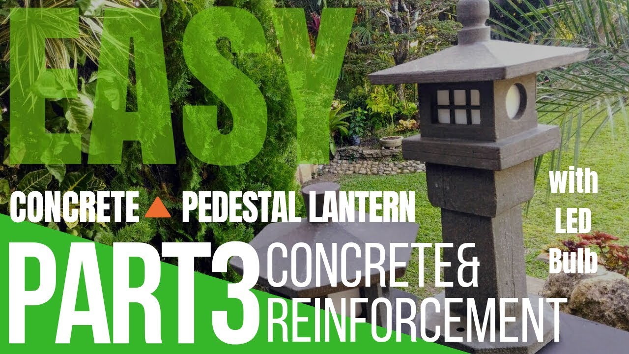 DIY ¦ Making a Simple Concrete Japanese Lantern with LED light ¦ Video Series # 1 Part 3