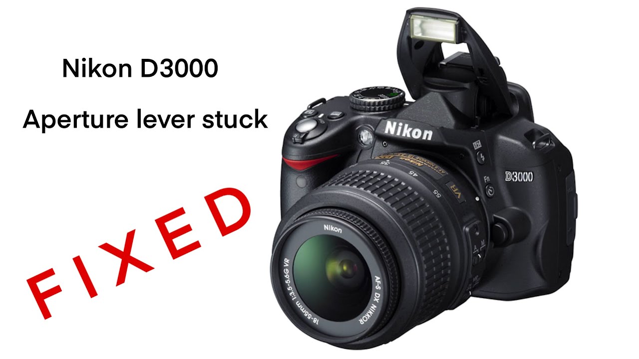 Nikon D3000 naprawa zablokowanego mechanizmu przysłony | aperture lever stuck fix