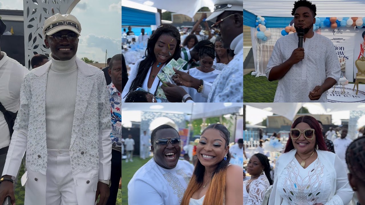 Lilwin Scatters Money at His Manager’s Baby Naming…ROSEGOLD,Oheneba Jude,Other Stars Showed Big Love